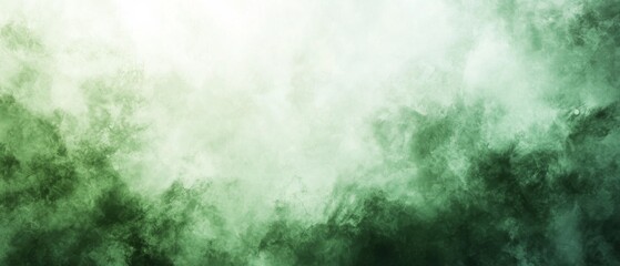 Obraz premium Mystical green fog in natural landscape