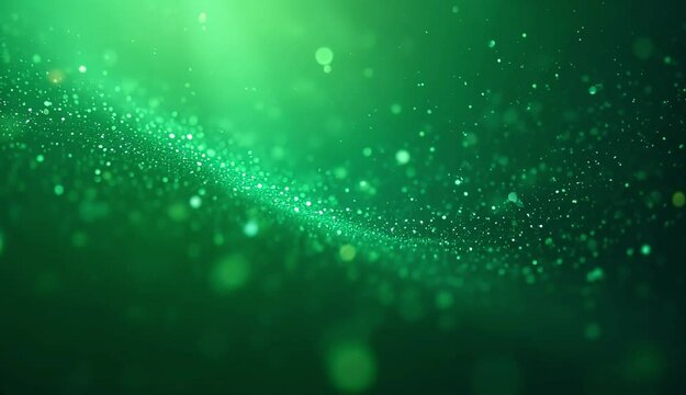 Emerald Green Bokeh Lights Abstract Background Pattern