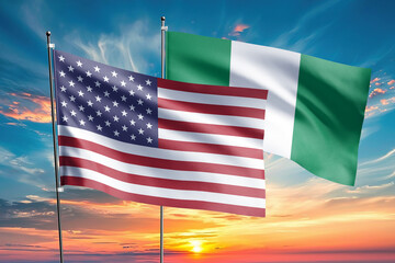 The flags of the United States and nigeria are symbols of international relations
