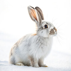 Obraz premium white rabbit isolated on white