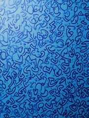 Fototapeta premium Abstract blue background with artistic hand-drawn irregular shapes