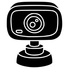 square webcam hand drawn doodle glyph icon