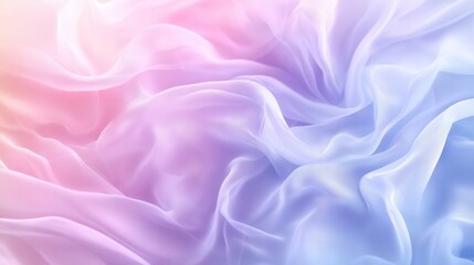 Fototapeta premium Pastel Pink and Blue Silk Fabric Drape Soft Texture Background Elegant Smooth Textile