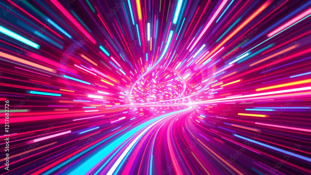 Wall mural a mesmerizing 3d abstract multicolor visualization. generative ai