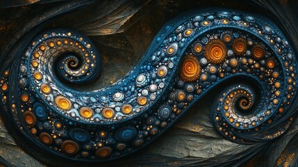 Obraz premium abstract organic background with tentacles 
