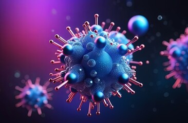 abstract image of a virus molecule