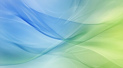 Fototapeta premium Abstract Blue and Green Wave Background Smooth Flowing Lines Soft Pastel Colors Modern Design