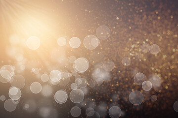 Abstrakcyjne tło, efekt bokeh. Abstrakcyjna tekstura, lśniący overlay, połysk nakładki, brokat, jasny pył, pastelowy kolor © anettastar