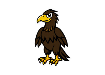 Obraz premium eagle vector, Simple color Design vector icon with white background. Wild Animal Vector. Bird vector, Cartoon vector, 2d vector 