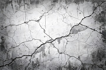 old cracked concrete wall