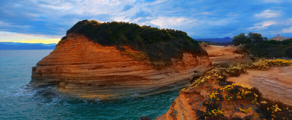 scenic greek island, wonderful view on Corfu