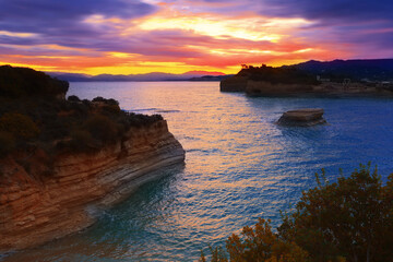 Fototapeta premium amazing greek island, picturesque coast on Corfu