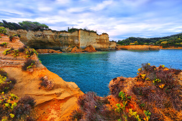amazing greek island, picturesque coast on Corfu