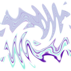 An abstract transparent psychedelic wavy spiral shape design element overlay.