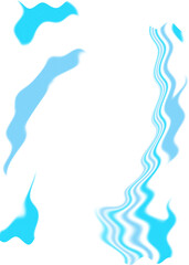 An abstract transparent psychedelic wavy spiral shape design element overlay.