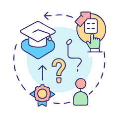 learning path icon, learning path vector illustration-simple illustration of learning path, perfect for learning path logos and icons