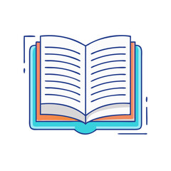 open book icon, open book vector illustration-simple illustration of open book, perfect for open book logos and icons