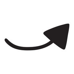 Doodle up arrow symbol hand drawn with thin line. Graphic design element isolated on white background. Vector illustration