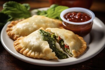 Delicious Venezuelan Empanada with Authentic Guasacaca Sauce - A Fried Snack or Sweet Breakfast Meal