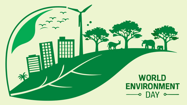 World Environment Day celebration highlighting green solutions and city landscapes