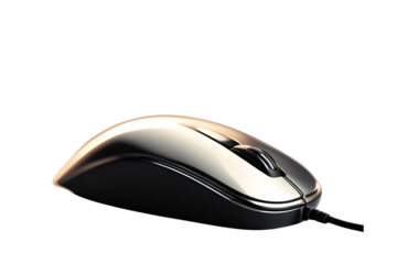 Minimalist Elegance: A Stylish, Modern Computer Mouse on a Smooth Desk Surface, Perfectly Capturing the Essence of Simplicity and Functionality