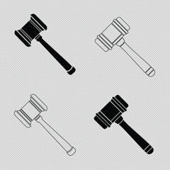judge gavel vector graphics in sharp silhouettes and elegant line art styles. Perfect for legal branding, courtroom visuals, and law-themed designs