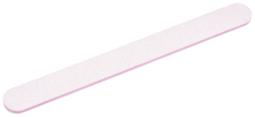 Nail file. For natural, acrylic, or gel nails. Beauty nails salon. Manicure and pedicure tool for fingers. New pink nail file. Professional double sided nail buffers with very soft and grit coarse.