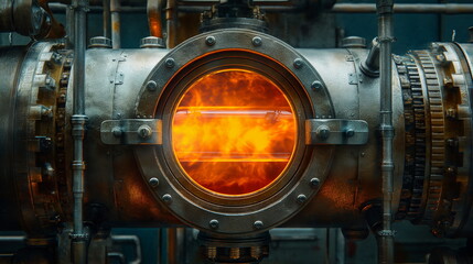 Lantern with warm light inside. Sci-Fi Futurism. -_004