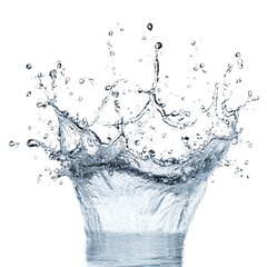 Dynamic water splash captured on a transparent background, showcasing movement and clarity in a frozen moment, water splash isolated on transparent background