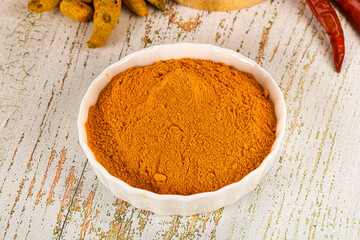 Tumeric curcuma powder for culinary