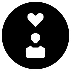 love design icon, icon with basic love design.