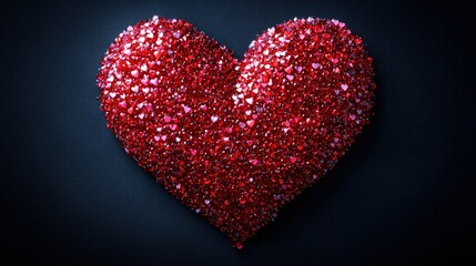 Obraz premium Red Heart Shaped Collection Of Small Hearts