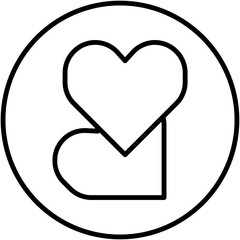 love design icon, icon with basic love design.