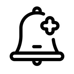 Add Reminder Line Icon. Single icon, line vector icon