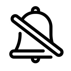 Alarm Off Line Icon. Single icon, line vector icon