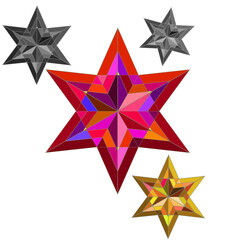 stars isolated on white