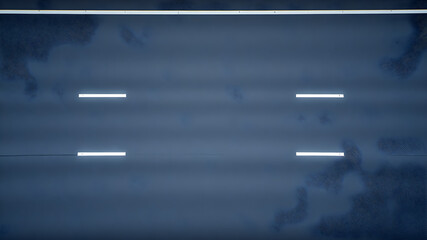 Top view asphalt road illustration. Generative AI
