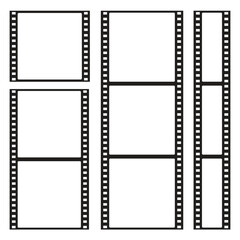 Set Of Film Strips Vector Design.