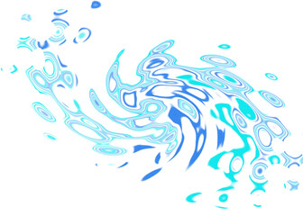 Fototapeta premium An abstract transparent psychedelic wavy vignette design element overlay.