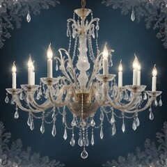 Fototapeta premium Crystal chandelier inspired glitter patterns