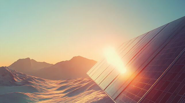 Single solar panel against a plain white background, highlighting its design and functionality. the focus is on simplicity and the concept of clean energy. Solar Plains. Illustration