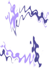 An abstract transparent psychedelic wavy vignette design element overlay.