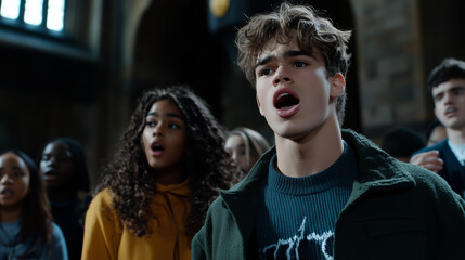 Modern Youth Singing to Jesus