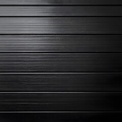 Obraz premium Black wooden wall texture exhibiting horizontal grooves and an elegant sheen in natural light