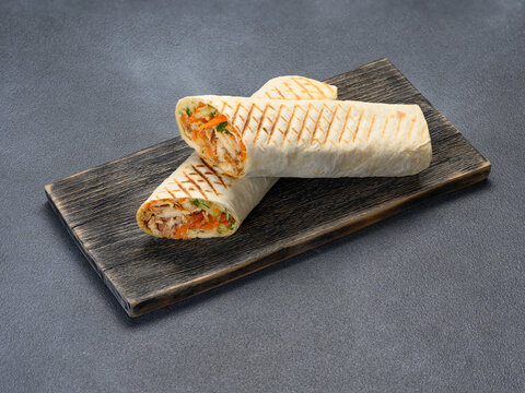 delicious shawarma, sausage and doner