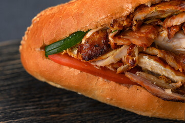 delicious shawarma, sausage and doner