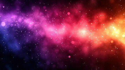 Naklejka premium Cosmic nebula, vibrant colors, glowing dust, space background, design element