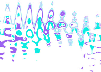 An abstract transparent psychedelic wavy vignette design element overlay.
