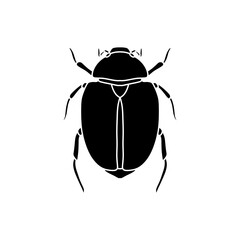 black and white insects vector illustration isolated on white background