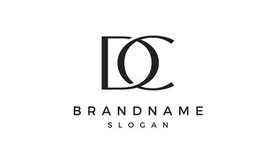 Obraz premium Elegant DC Logo Letters D and C Monogram Luxurious Vector Design Typography